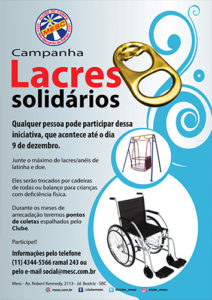 Cartaz para divulgação da campanha Lacres Solidários.
